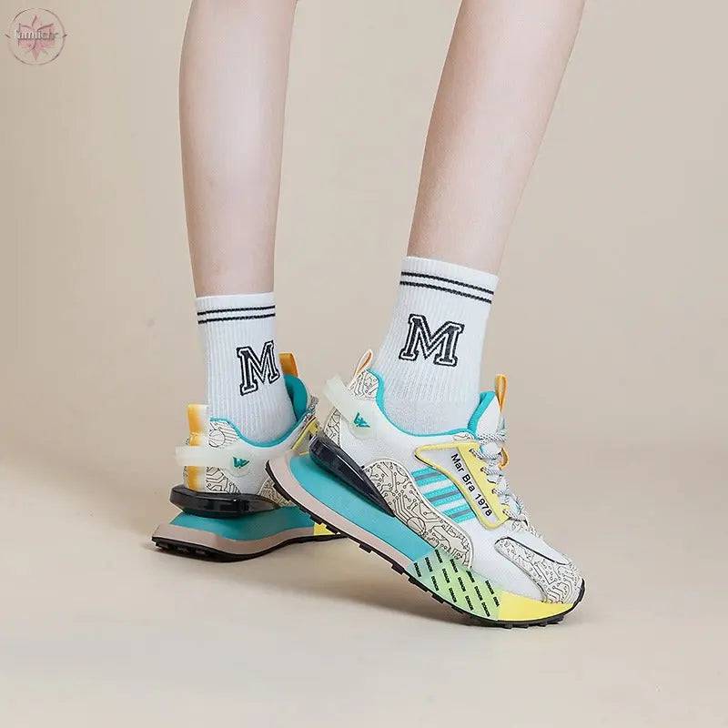 Summer mesh breathable women's shoes popular lightweight sports dad shoes for women - Lamiiche
