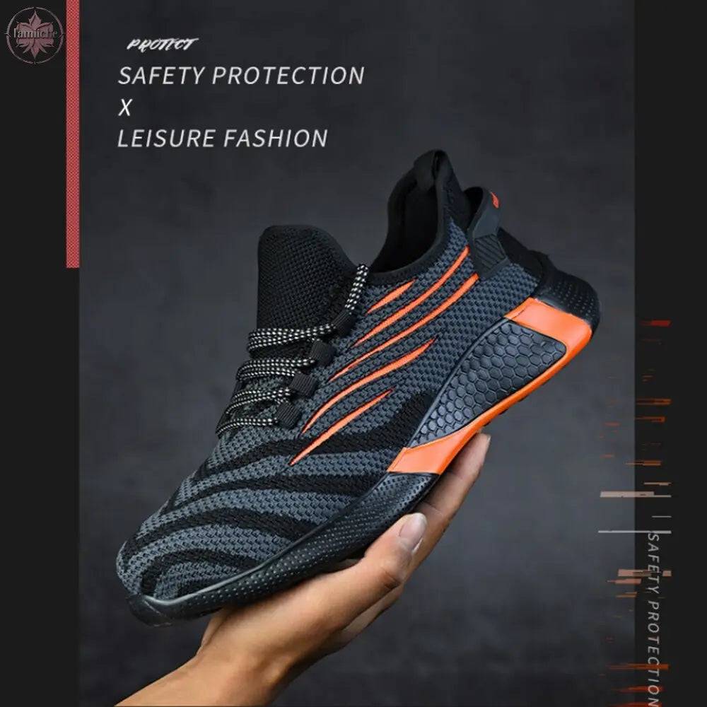 Unisex Safety Shoes Women Steel Toe Shoes Men Work Sneakers Safety Shoes Men Lightweight Work Boots Indestructible Work Shoes 48 - Lamiiche