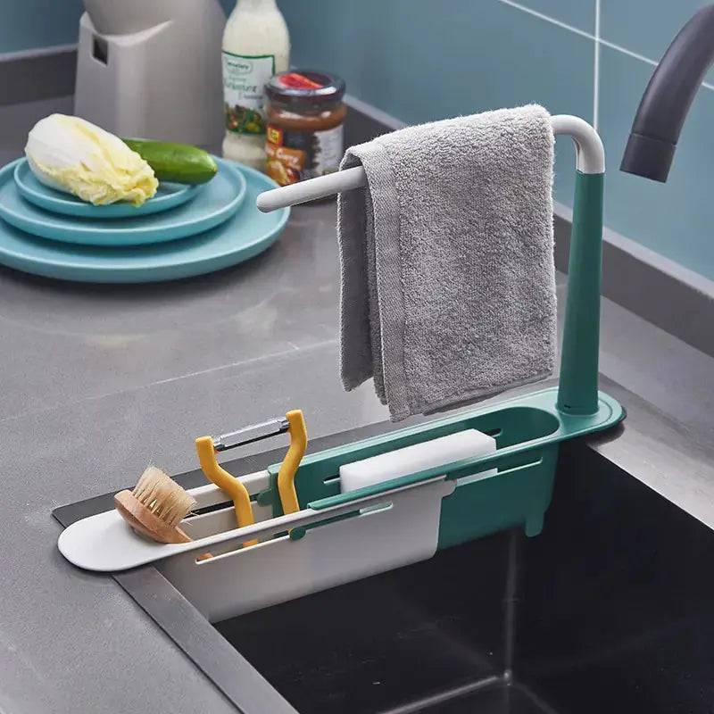 Telescopic Sink Organizer Rack Basket - Lamiiche