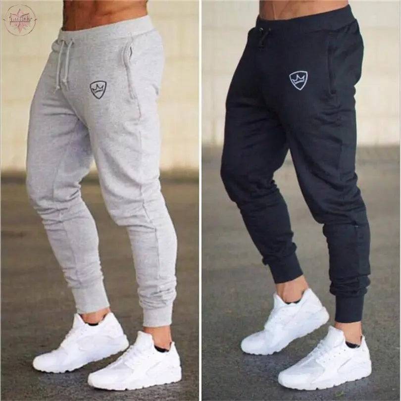 Men Joggers Sweatpants Men Joggers Trousers Sporting Clothing The high quality Bodybuilding Pants/Sweat-absorbent and breathable bottoming vest - Lamiiche