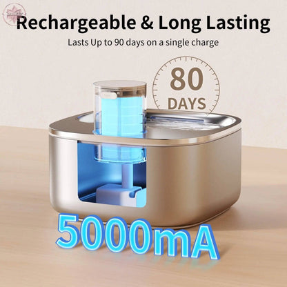 3.2L stainless steel wireless pet water dispenser 5000mA ultra endurance infrared sensing water feeding - Lamiiche