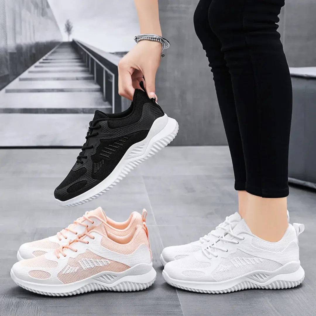 Shoes women 2024 spring and autumn new fashion casual breathable running shoes soft sole women sports shoes - Lamiiche