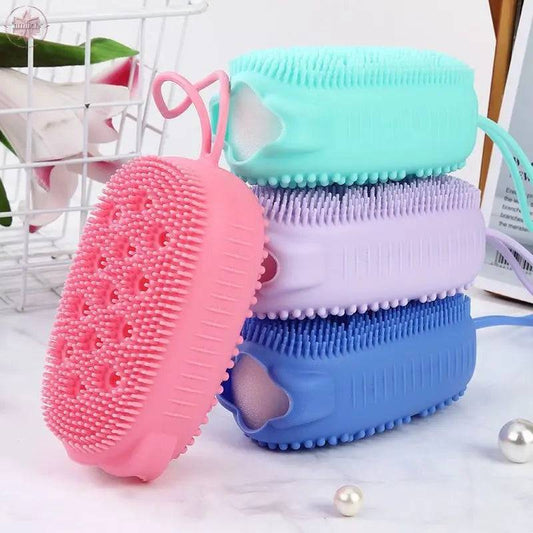 Creative Silicone Bubble Bath Brush Double-Sided Massage Scalp Backrubbing Bath Massage Brush  Skin Clean Shower Brushes - Lamiiche