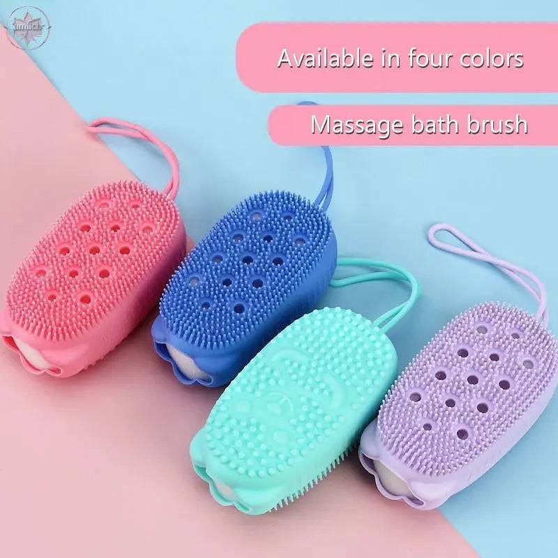 Creative Silicone Bubble Bath Brush Double-Sided Massage Scalp Backrubbing Bath Massage Brush  Skin Clean Shower Brushes - Lamiiche