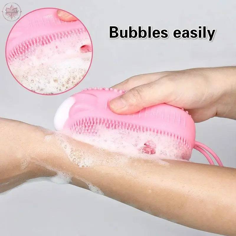 Creative Silicone Bubble Bath Brush Double-Sided Massage Scalp Backrubbing Bath Massage Brush  Skin Clean Shower Brushes - Lamiiche