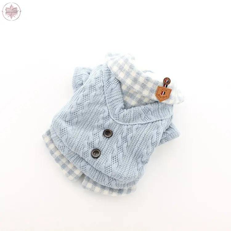 Dog clothes, pet clothes, winter lollipop dog clothes, cat clothes, compared to bear clothes, woolen plaid pet clothes - Lamiiche