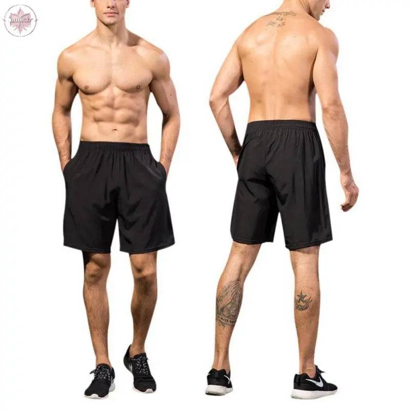 Running Shorts Men Compression Marathon Quick Dry Gym Tights Sport Shorts With Pocket Plus Size Running Shorts Men - Lamiiche