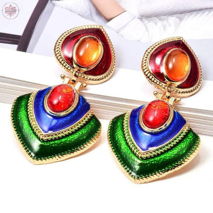 Fashion Earrings Oiled Colorful Jewelry - Lamiiche