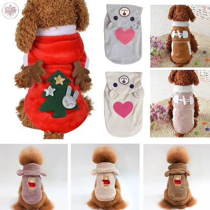 Winter Pet Dog Clothes for Dog Coat Hoodie Warm Dogs Pets Clothing for Small Medium Dogs Puppy Christmas Pet Clothing - Lamiiche