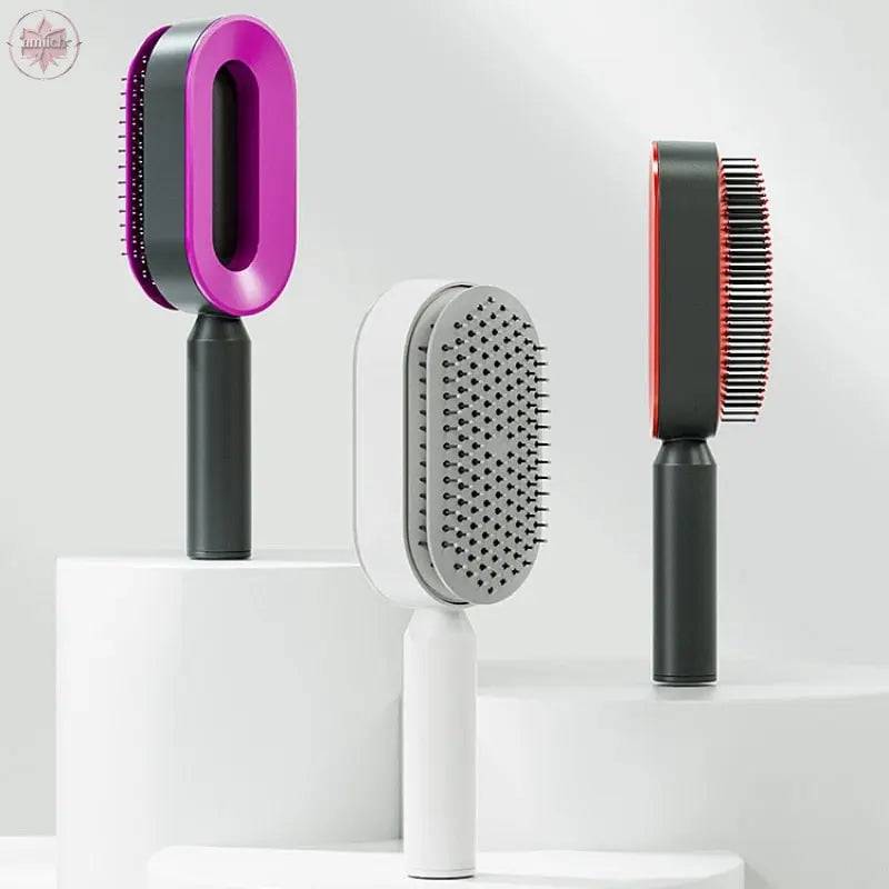 Self Cleaning Anti-Static Hair Brush - Lamiiche