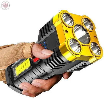 5 Led Flashlight Strong Light Outdoor Portable Cob Side Light Work Light USB Rechargeable Led Flashlight - Lamiiche