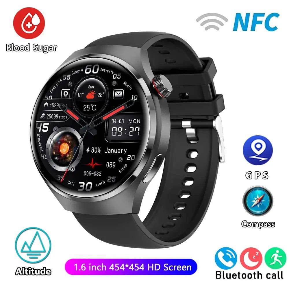 For HUAWEI GT4 Pro GPS NFC Smart Watch Men 360*360 AMOLED Screen Heart rate Bluetooth Call IP68 Waterproof Man Smartwatch 2024 - Lamiiche