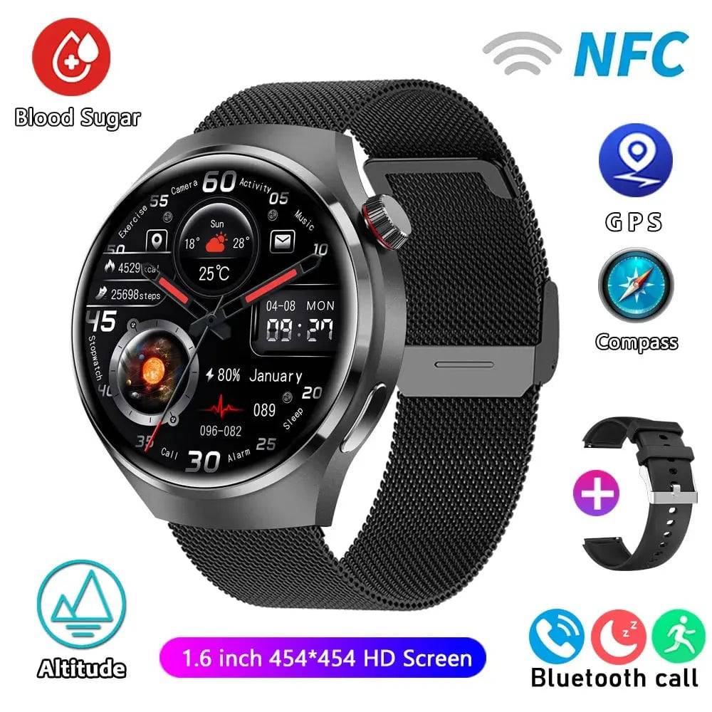 For HUAWEI GT4 Pro GPS NFC Smart Watch Men 360*360 AMOLED Screen Heart rate Bluetooth Call IP68 Waterproof Man Smartwatch 2024 - Lamiiche