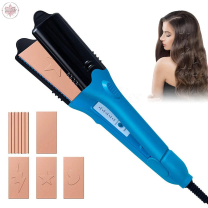 3D hair imprinting  3D Hair Press Iron Hair Straightener Electric Straightening Curling Imprinting 3D Hair Crimper - Lamiiche