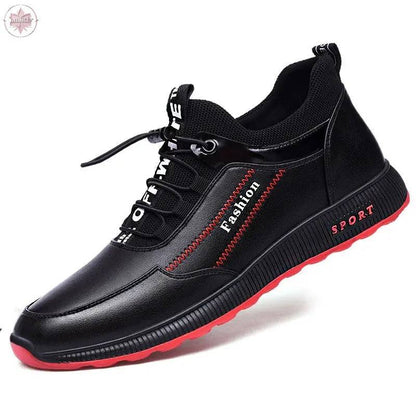 Autumn and winter men's trendy shoes, casual single shoes, men's running sports shoes, new breathable leather shoes - Lamiiche