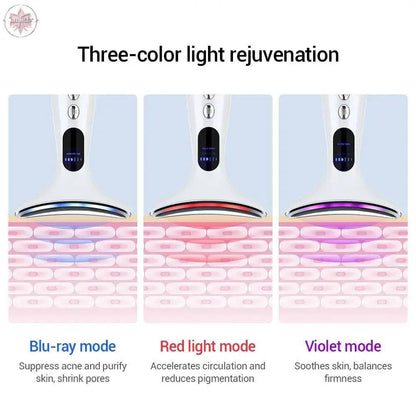 Color light microcurrent constant temperature neck beauty instrument neck and facial beauty instrument - Lamiiche