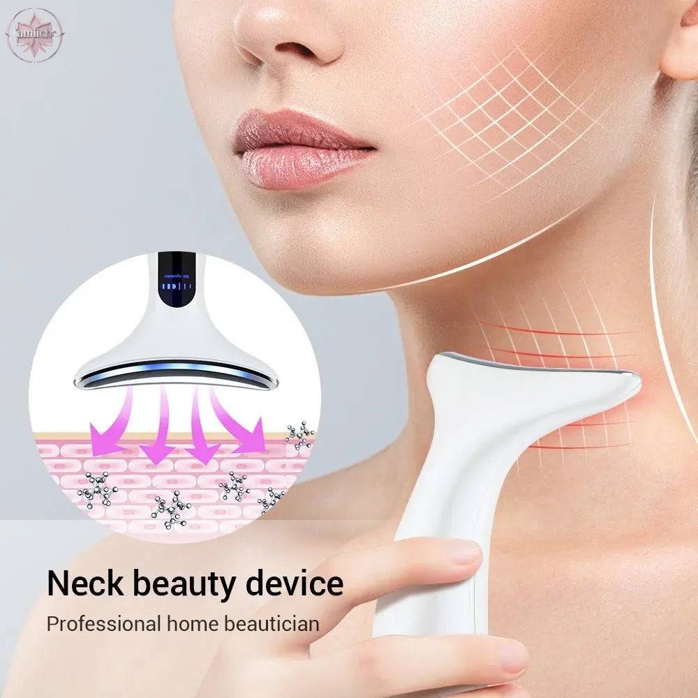 Color light microcurrent constant temperature neck beauty instrument neck and facial beauty instrument - Lamiiche