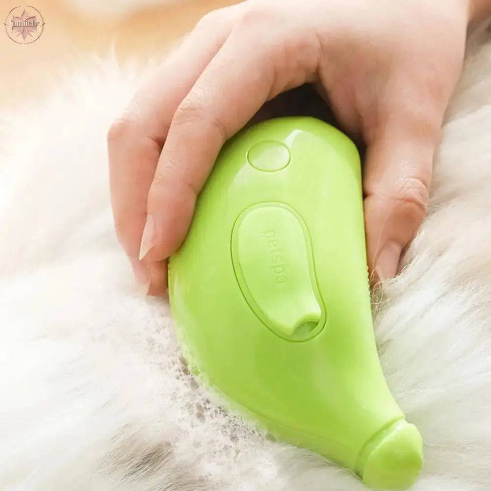 Grooming Brush for Pets Multifunctional Pet Grooming Tool Banana Shape Steamy Cat Brush for Hair Removal Grooming Pet for Pets - Lamiiche