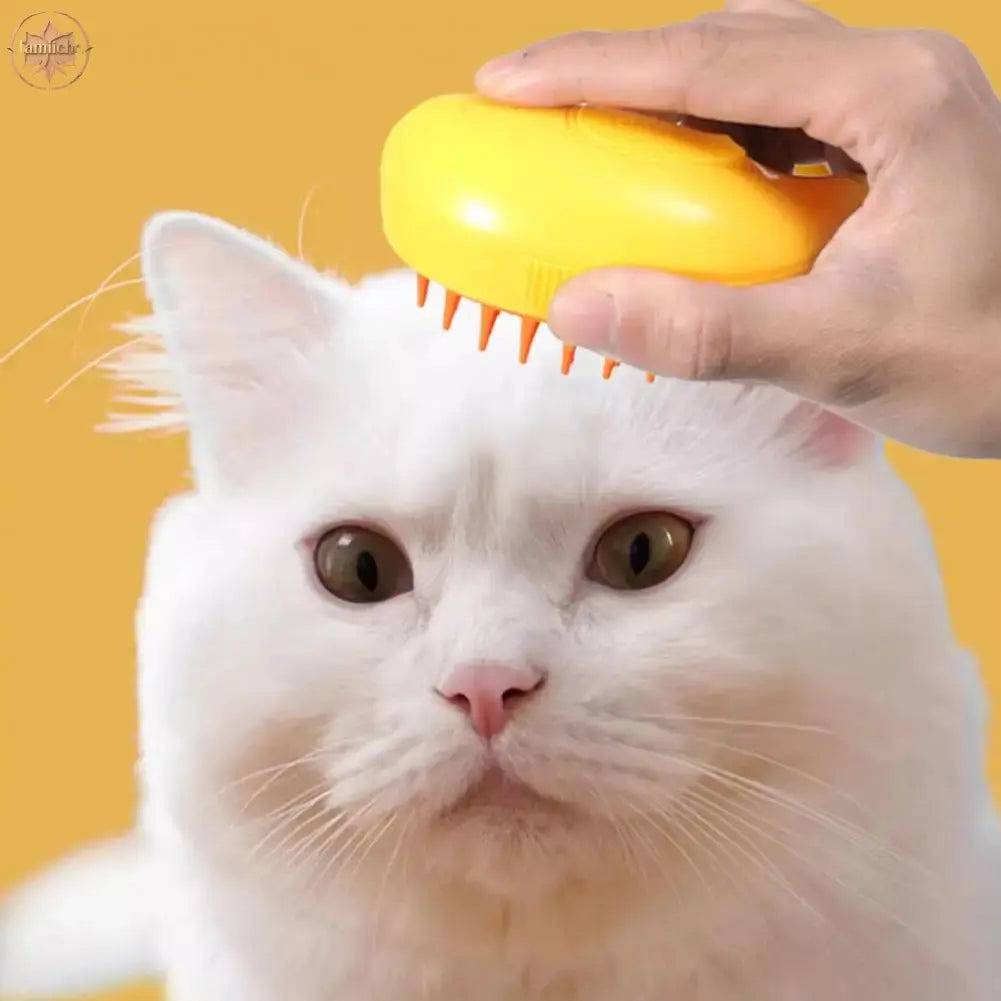 Grooming Brush for Pets Multifunctional Pet Grooming Tool Banana Shape Steamy Cat Brush for Hair Removal Grooming Pet for Pets - Lamiiche