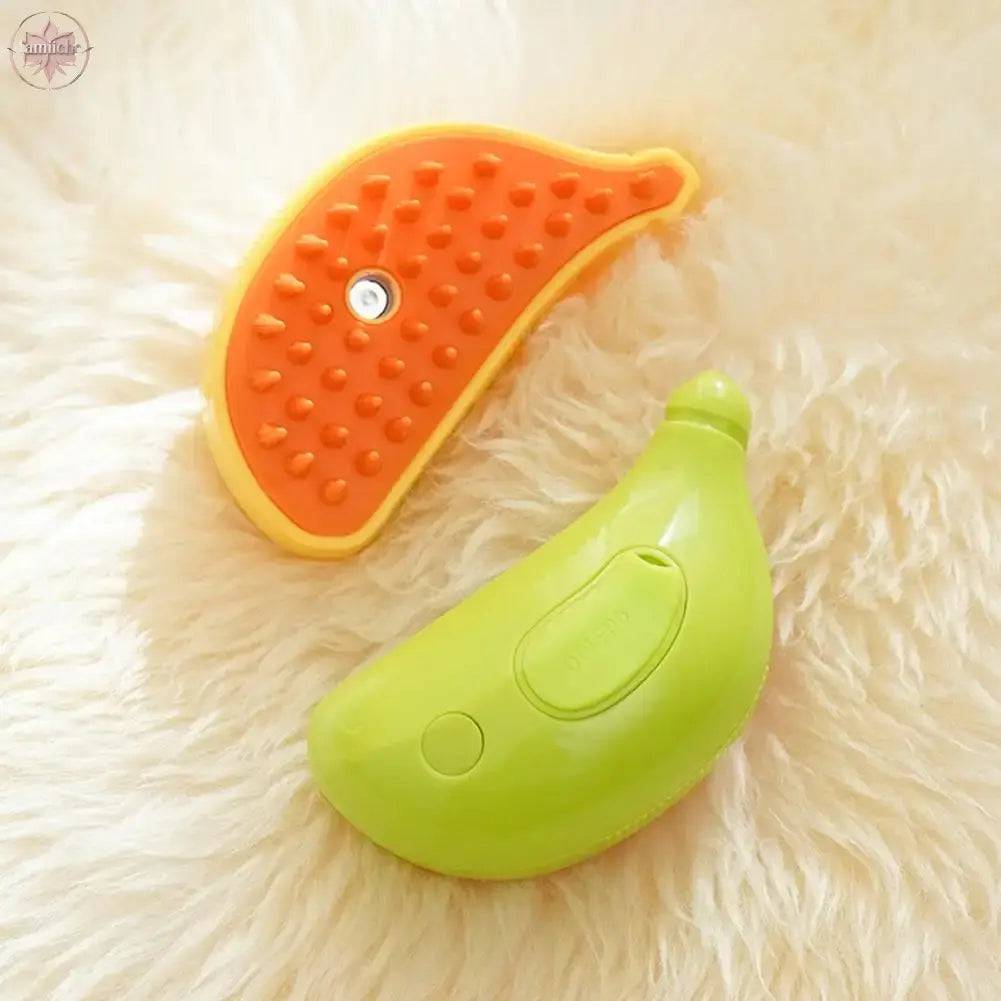 Grooming Brush for Pets Multifunctional Pet Grooming Tool Banana Shape Steamy Cat Brush for Hair Removal Grooming Pet for Pets - Lamiiche