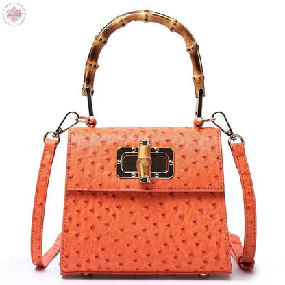 Buckle bag ostrich pattern single shoulder diagonal cross women's bag - Lamiiche