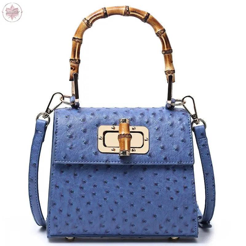 Buckle bag ostrich pattern single shoulder diagonal cross women's bag - Lamiiche