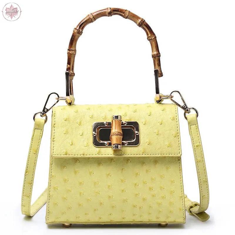 Buckle bag ostrich pattern single shoulder diagonal cross women's bag - Lamiiche